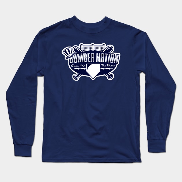 Bronx Bombers Nation Long Sleeve T-Shirt by PopCultureShirts